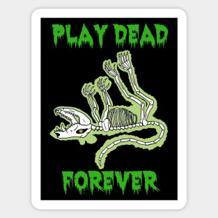 Play Dead Forever Opossum Ghost Sticker